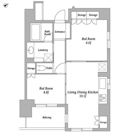 HF若松河田レジデンスの物件間取画像
